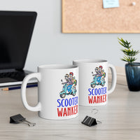 Scooter Wanker Funny & Cheeky Gift Mug. MOD Scooter Owners Present. Handmade in England