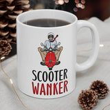 Scooter Wanker Funny & Cheeky Gift Mug. MOD Scooter Owners Present. Handmade in England