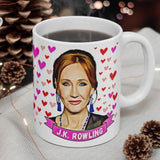 J.K. Rowling Cute Gift Mug. Stunning Oil Painting Design. Great Fan Present! Handmade Locally!