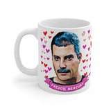 Freddie Mercury Cute LGBTQ Gift Mug. Stunning Oil Painting Design. Great Fan Present! Handmade Locally