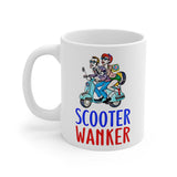 Scooter Wanker Funny & Cheeky Gift Mug. MOD Scooter Owners Present. Handmade in England