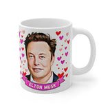 Elton Musk Cute Gift Mug. Stunning Oil Painting Design. Great Fan Present! Handmade Locally