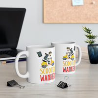 SCOOTER WANKER Gift Mug - Funny & Rude Humour Presents Scooter Owners. Handmade in England