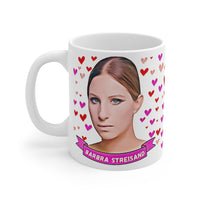 Barbra Streisand Cute Gift Mug. Stunning Oil Painting Design. Great Fan Present! Handmade Locally