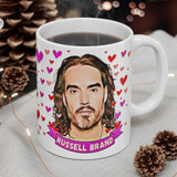 Russell Brand Cute Gift Mug. Stunning Oil Painting Design. Great Fan Present! Handmade Locally