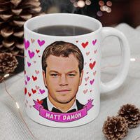 Matt Damon Cute Gift Mug. Stunning Oil Painting Design. Great Fan Present! Handmade Locally