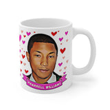 Pharrell Williams Cute Gift Mug. Stunning Oil Painting Design. Great Fan Present! Handmade