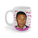 Pharrell Williams Cute Gift Mug. Stunning Oil Painting Design. Great Fan Present! Handmade