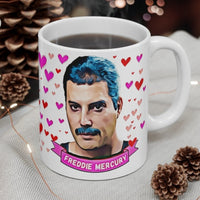 Freddie Mercury Cute LGBTQ Gift Mug. Stunning Oil Painting Design. Great Fan Present! Handmade Locally