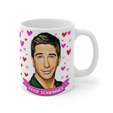 David Schwimmer Cute Mug. Stunning Oil Painting Design. Great Present For Ross Friends Fans! Handmade