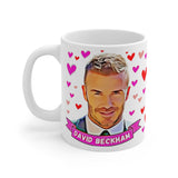 David Beckham Appreciation Society Gift Mug.  Cute Fan Present. Handmade in England.