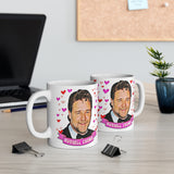 Russell Crowe Cute Gift Mug. Stunning Oil Painting Design. Great Fan Present! Handmade Locally