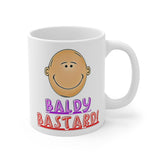 Baldy Bastard Gift Mug - Funny & Rude Humour Present For The Bald Man In Your Life!