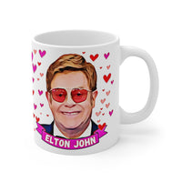 Elton John Cute Gift Mug. Stunning Oil Painting Design. Great Fan Present! Handmade Locally