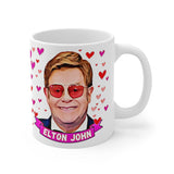 Elton John Cute Gift Mug. Stunning Oil Painting Design. Great Fan Present! Handmade Locally