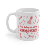 Stop Being An Angry Knobhead! Gift Mug - Funny & Rude Humour Present To Say Sorry!