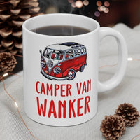 Camper Van Wanker -  Funny Cheeky Cute Gift Mug! UK. Present For Owners. Handmade in England