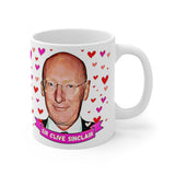 Sir Clive Sinclair Commemorative Gift Fan Mug. Stunning Oil Painting Design. Handmade locally!