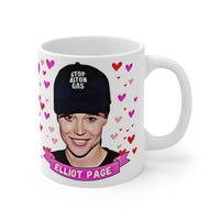 Elliot Page Cute Gift Mug. Stunning Oil Painting Design. Great Fan Present! Handmade Locally