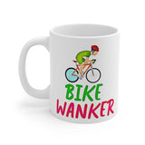 Cute, "Bike Wanker" Cheeky Gift Mug! For the man who loves his bike! Handmade in England