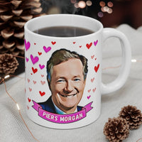 Piers Morgan Cute Gift Mug. Stunning Oil Painting Design. Great Fan Present! Handmade in England.