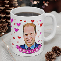 Prince William Appreciation Society Gift Fan Mug. Royal Family Present. Handmade in England