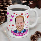 Prince William Appreciation Society Gift Fan Mug. Royal Family Present. Handmade in England