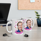 Brad Pitt Cute Mug. Great Present For Fans! Handmade in England