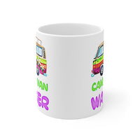 Camper Van Wanker Gift Mug - Funny & Rude Humour, Holiday, Staycation Present. Handmade in England