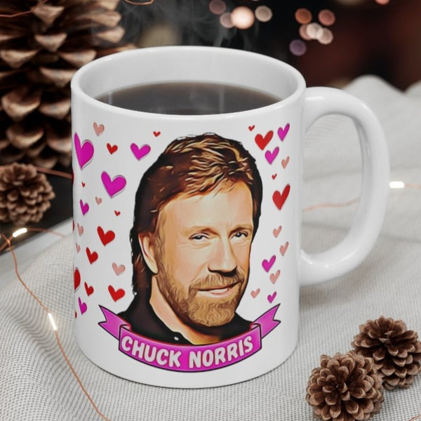 Chuck Norris Cute Gift Mug. Stunning Oil Painting Design. Great Fan Present! Handmade