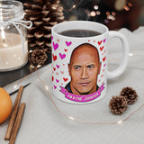 Dwayne Johnson Cute Gift Mug. Stunning Oil Painting Design. Great Fan Present! Handmade in USA