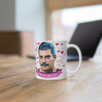 Freddie Mercury Cute LGBTQ Gift Mug. Stunning Oil Painting Design. Great Fan Present! Handmade Locally