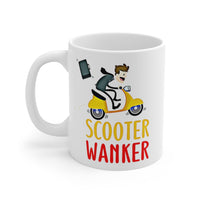 SCOOTER WANKER Gift Mug - Funny & Rude Humour Presents Scooter Owners. Handmade in England