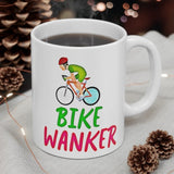 Cute, "Bike Wanker" Cheeky Gift Mug! For the man who loves his bike! Handmade in England