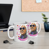 Stevie Wonder Cute Gift Mug. Stunning Oil Painting Design. Great Fan Present! Handmade Locally