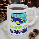 Camper Van Wanker Gift Mug - Funny & Rude Humour, Holiday, Staycation Present. Handmade in England