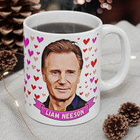 Liam Neeson Cute Gift Mug. Stunning Oil Painting Design. Great Fan Present! Handmade Locally!