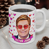 Elton John Cute Gift Mug. Stunning Oil Painting Design. Great Fan Present! Handmade Locally