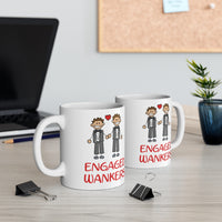 Engaged Wankers Gift Mug - Funny & Rude Humour Present For Gay Couples Engagement.Handmade in England