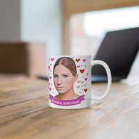 Barbra Streisand Cute Gift Mug. Stunning Oil Painting Design. Great Fan Present! Handmade Locally