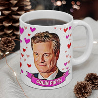 Colin Firth Cute Gift Mug. Stunning Oil Painting Design. Great Fan Present! Handmade in England.