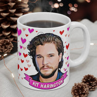 Kit Harington Cute Gift Mug. Stunning Oil Painting Design. Great Present For Fans! Handmade Locally