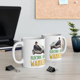 Cute, "Electric Car Wanker" Cheeky Gift Mug. For the man who loves his electric car! Handmade in England