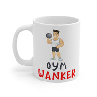 Vegetarian Wanker Gift Mug - Funny & Rude Humour Present For Fitness Gym Training Members. Handmade in England