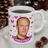 Prince Philip Commemorative Fan Mug. Royal Family Present. Handmade in England