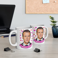 Emmanuel Macron Cute Gift Mug. Stunning Oil Painting Design. Great Fan Present! Handmade Locally