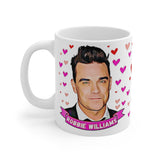 Robbie Williams  Cute Gift Mug. Stunning Oil Painting Design. Great Fan Present! Handmade