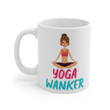 Funny, YOGA WANKER Gift Mug. Handmade in England