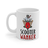 Scooter Wanker Funny & Cheeky Gift Mug. MOD Scooter Owners Present. Handmade in England