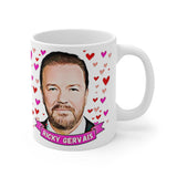 Ricky Gervais Cute Gift Mug. Stunning Oil Painting Design. Great Fan Present! Handmade Locally